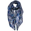 Juleeze JZSC0765BL Bufanda Damas Patrón Azul 90x180 cm