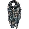 Juleeze JZSC0766Z Bufanda Señoras Patrón Negro, Gris 90x180 cm