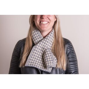 Juleeze JZSC0767G Bufanda Señoras Patrón Gris 15x85 cm