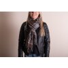 Juleeze JZSC0768BL Bufanda Señoras Patrón Marrón 70x180 cm