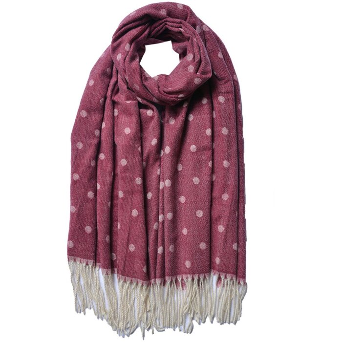 Juleeze JZSC0773BU Bufanda de invierno señoras rojo 68x180 cm