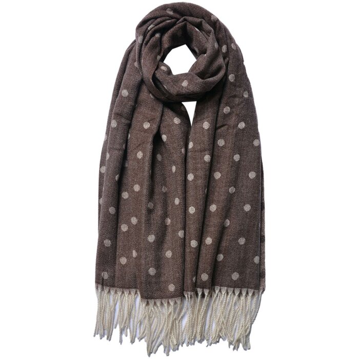 Juleeze JZSC0773CH Bufanda de invierno señora marrón 68x180 cm