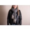 Juleeze JZSC0774Z Bufanda de invierno Señoras Negro 68x180 cm