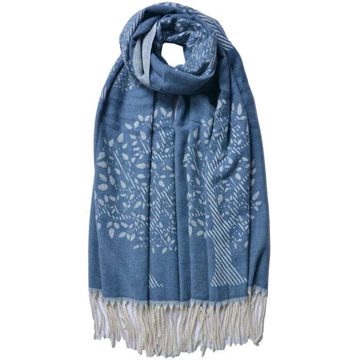 Juleeze JZSC0775BL Bufanda de invierno Señoras Azul 68x180 cm