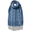 Juleeze JZSC0775BL Bufanda de invierno Señoras Azul 68x180 cm