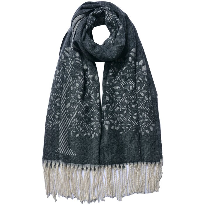 Juleeze JZSC0775Z Bufanda de invierno señoras negro 68x180 cm