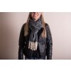 Juleeze JZSC0775Z Bufanda de invierno señoras negro 68x180 cm