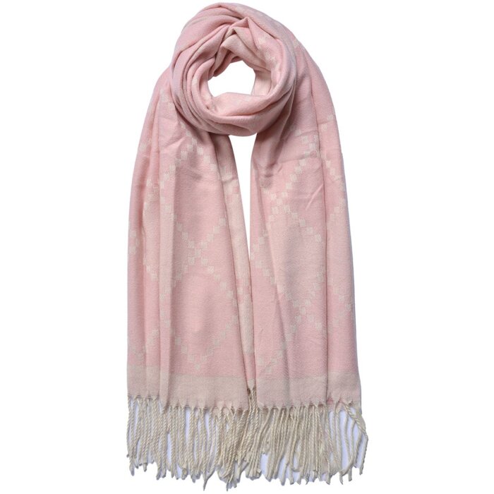 Juleeze JZSC0776P Bufanda de invierno señora rosa 68x180 cm