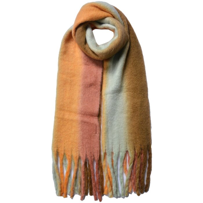 Juleeze JZSC0785CH Bufanda Señoras Patrón Marrón 35x180 cm