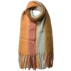 Juleeze JZSC0785CH Bufanda Señoras Patrón Marrón 35x180 cm