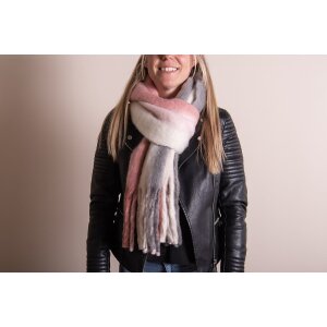 Juleeze JZSC0785P Bufanda Damas Patrón Rosa 35x180 cm