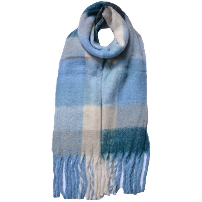 Juleeze JZSC0787BL Bufanda Señoras Patrón Azul 36x210 cm