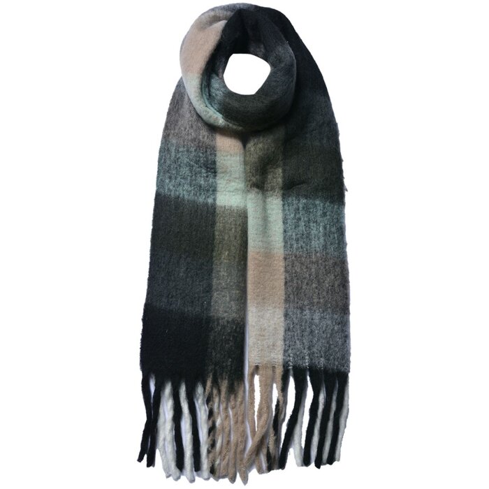 Juleeze JZSC0787G Bufanda Señoras Patrón Gris 36x210 cm