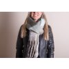 Juleeze JZSC0787G Bufanda Señoras Patrón Gris 36x210 cm