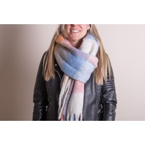 Juleeze JZSC0791BL Bufanda Señoras Azul 36x210 cm