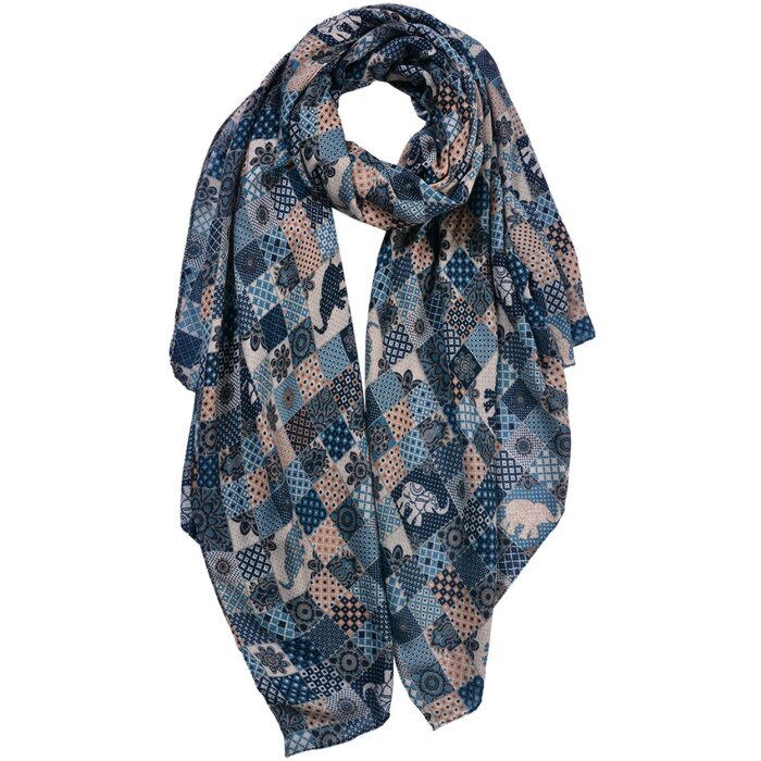 Juleeze JZSC0805 Bufanda Señoras Azul 80x180 cm