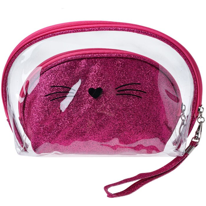 Juleeze JZSET0002F Neceser rosa (lote de 2) 24x15 - 19x12 cm
