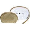 Juleeze JZSET0002GO Neceser color oro (lote de 2) 24x15 - 19x12 cm
