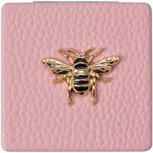 Juleeze JZSP0007P Espejo de mano rosa 6x6 cm