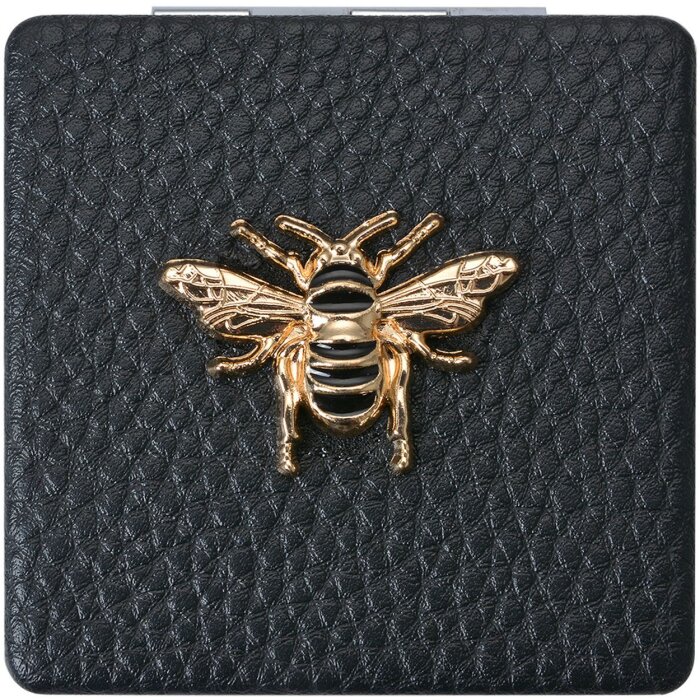Juleeze JZSP0007Z Espejo de mano negro 6x6 cm