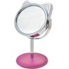 Juleeze JZSP0011 Espejo de mesa motivo gato rosa Ø 9x14 cm