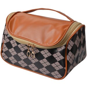 Juleeze JZTB0055 Neceser Mujer Negro, Beige 22x13x14 cm