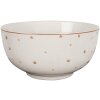 Clayre & Eef KCSBO Tazón Sopa Blanco Marrón Ø 14x7 cm 500 ml Porcelana