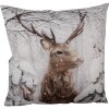 Clayre & Eef KT021.326 Funda de Cojín Marrón Blanco 45x45 cm