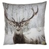 Clayre & Eef KT021.333 Funda de cojín motivo ciervo blanco 45x45 cm