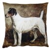 Clayre & Eef KT021.338 Funda de Cojín Marrón Blanco 45x45 cm