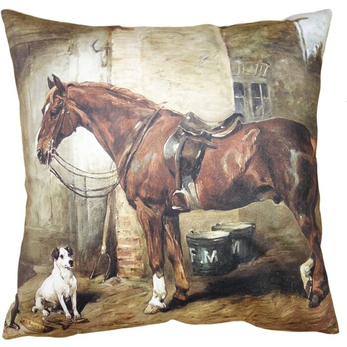Clayre & Eef KT021.339 Funda de cojín marrón 45x45 cm