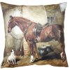 Clayre & Eef KT021.339 Funda de cojín marrón 45x45 cm