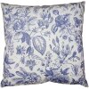 Clayre & Eef KT021.343 Funda de Cojín Blanco Azul 45x45 cm