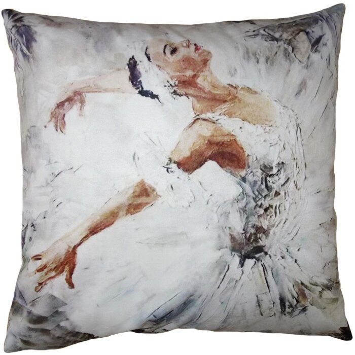 Clayre & Eef KT021.346 Funda de cojín blanco 45x45 cm