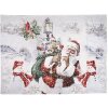 Clayre & Eef KT060.141 Plaid Blanco, Rojo 130x170 cm
