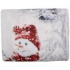 Clayre & Eef KT060.141 Plaid Blanco, Rojo 130x170 cm
