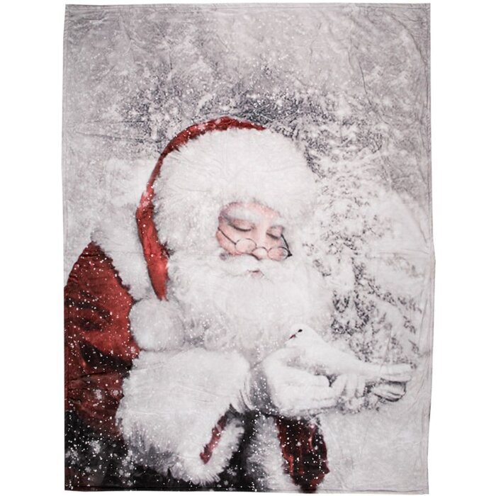 Clayre & Eef KT060.142 A cuadros con Papá Noel 130x170 cm