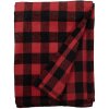 Clayre & Eef KT060.145 Plaid Rojo, Negro 130x170 cm