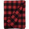 Clayre & Eef KT060.145 Plaid Rojo, Negro 130x170 cm