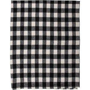 Clayre & Eef KT060.146 Plaid Negro, Blanco 130x170 cm