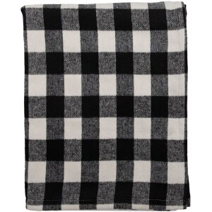 Clayre & Eef KT060.146 Plaid Negro, Blanco 130x170 cm