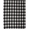 Clayre & Eef KT060.146 Plaid Negro, Blanco 130x170 cm