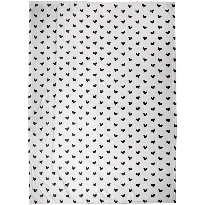 Clayre & Eef LBS60 Plaid Blanco Negro 130x170 cm