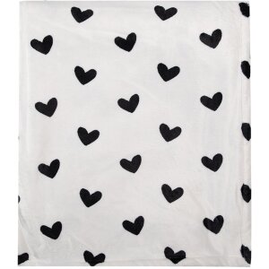 Clayre & Eef LBS60 Plaid Blanco Negro 130x170 cm