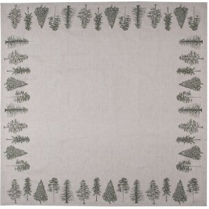 Clayre & Eef NPT01 Mantel Beige, Verde 100x100 cm