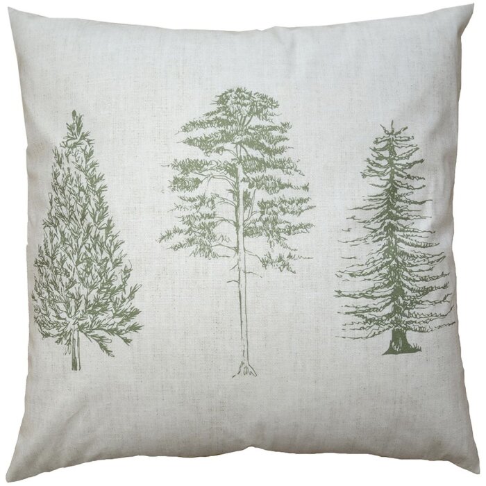 Clayre & Eef NPT20 Funda de Cojín Beige Verde 45x45 cm