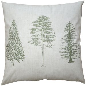 Clayre & Eef NPT20 Funda de Cojín Beige Verde 45x45 cm