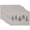 Clayre & Eef NPT40 Juego de 6 manteles individuales Beige 48x33 cm