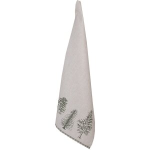 Clayre & Eef NPT42 Tea Towel Beige Verde 50x70 cm...