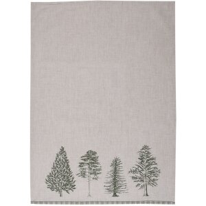 Clayre & Eef NPT42 Tea Towel Beige Verde 50x70 cm...